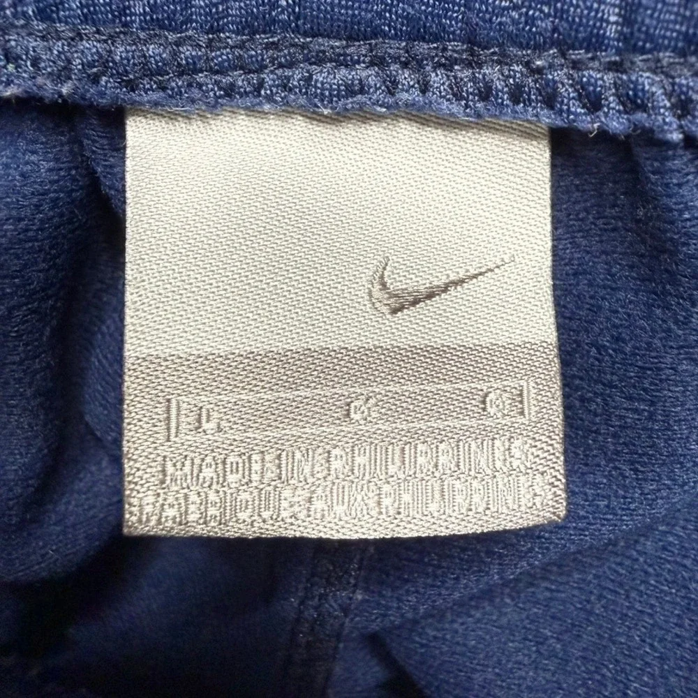 Nike‎ Track Pants Mens Large Y2K Navy Blue Tear Away Snap Buttons Athletic Retro
